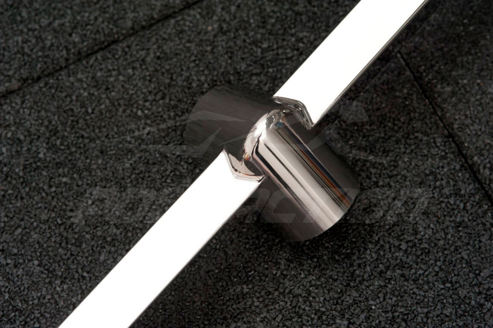 Модель №7 - стойка балетного (хореографического)  станка двухуровневого из нержавеющей стали угловая