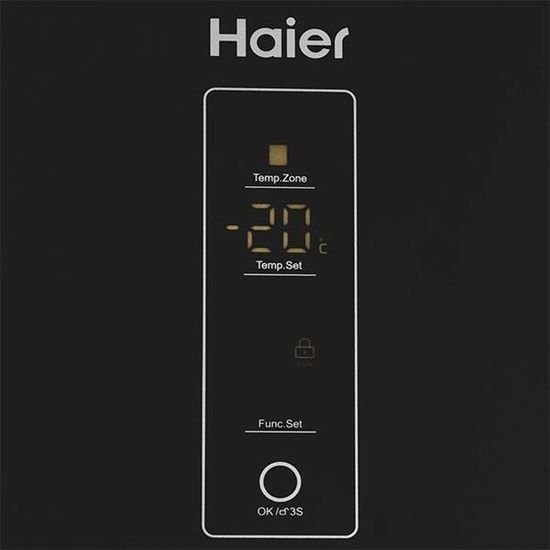 Холодильник Haier C2F 637 CGB(G) черное стекло