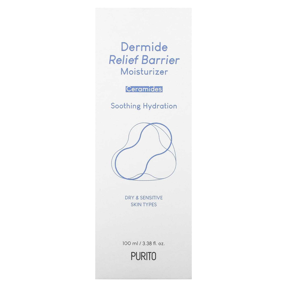 Purito, Dermide Relief, барьерное увлажняющее средство, для сухой и чувствительной кожи, 100 мл (3,38 жидк. унц.)