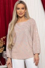 Блуза Путь к сердцу (бежево-розовая) Б14854-30М LT Collection