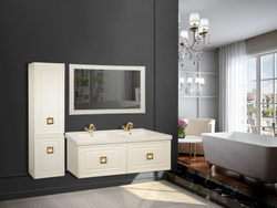 Тумба подвесная под раковину ADEL C125 арт. TS-ADL125C-CH-I Ивори