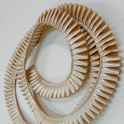 Лента плиссированная для наградных розеток. Цвет ШАМПАНЬ. Код цвета 55.