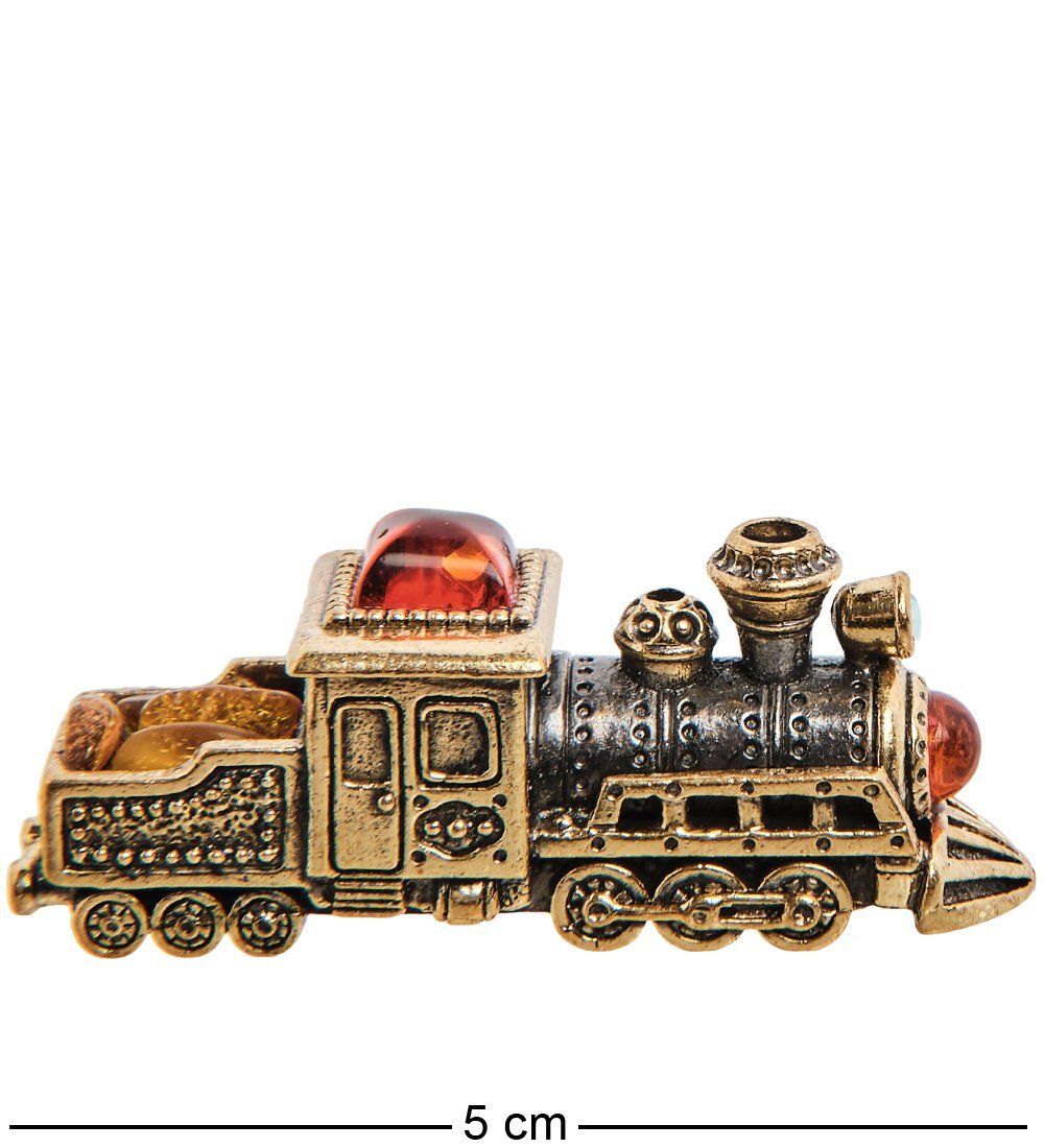Народные промыслы AM-3134 Фигурка «Паровоз Гран-при» (латунь, янтарь)