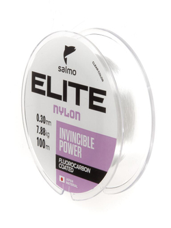 Леска монофильная SALMO Elite Fluoro Coated Nylon, 100 м, 0,30 мм, прозрачная