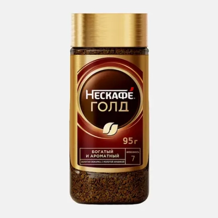 Кофе молотый Нескафе Голд сублимированный 95г