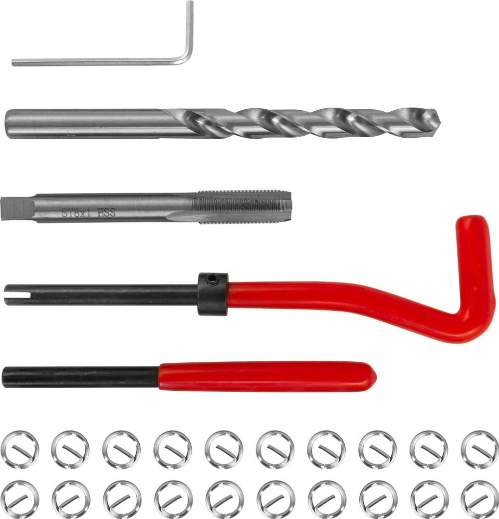 TRIS810 Набор для восстановления резьбы M8x1.0, 25 предметов