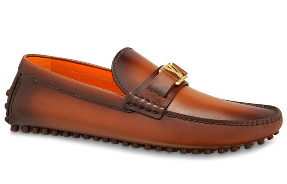 LOUIS VUITTON Hockenheim Casual Shoes Men Chestnut/Orange