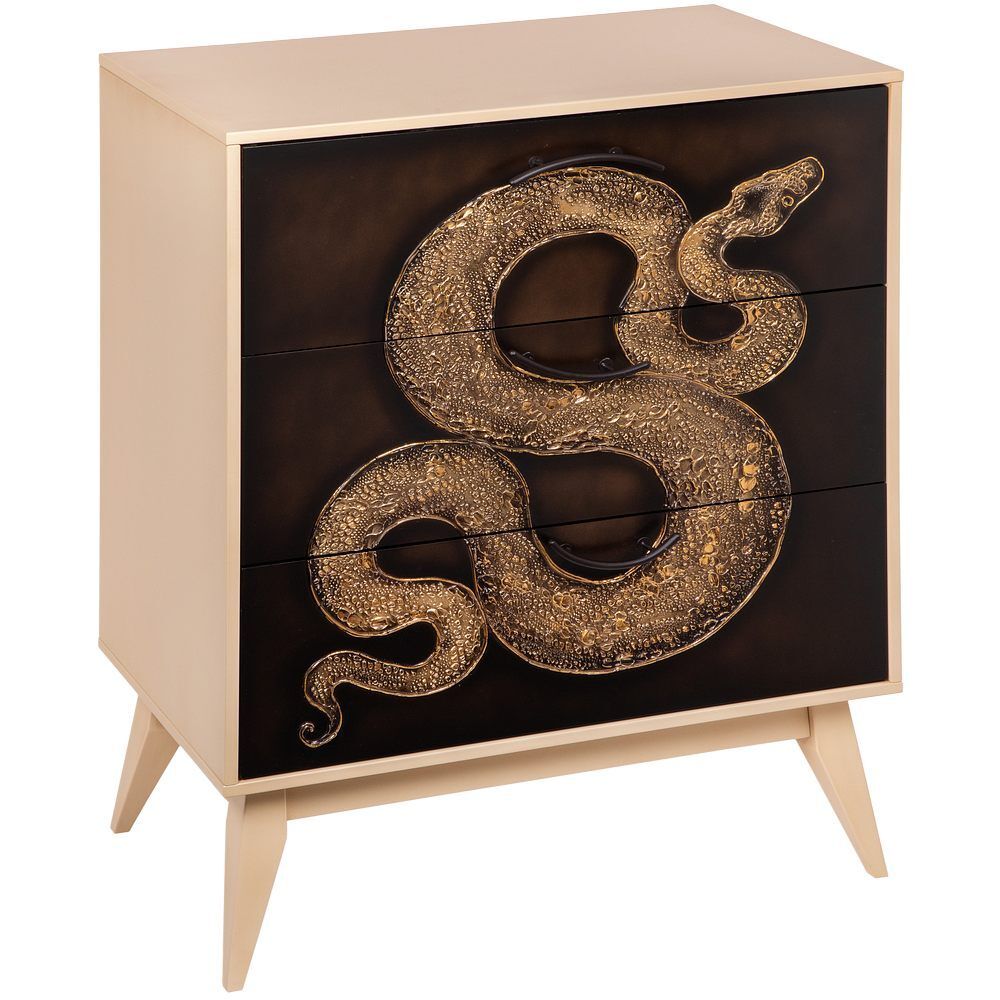 Комод Серпентис с 3 ящиками Айвори