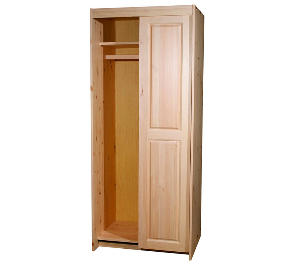 Шкаф-купе, 80x190x58, Классик, 2-створчатый, комбинированный