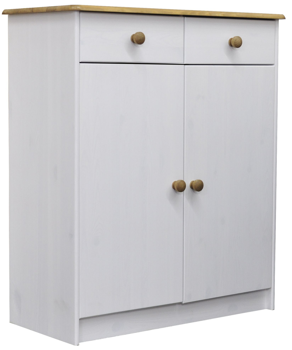 Комод, 78х35х89, Хаба, для одежды и игрушек, с ящиками, в прихожую, массив дерева, белый, Dipriz