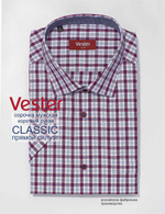 Сорочка мужская VESTER длинный рукав, прямой или приталенный силуэт 51514 14