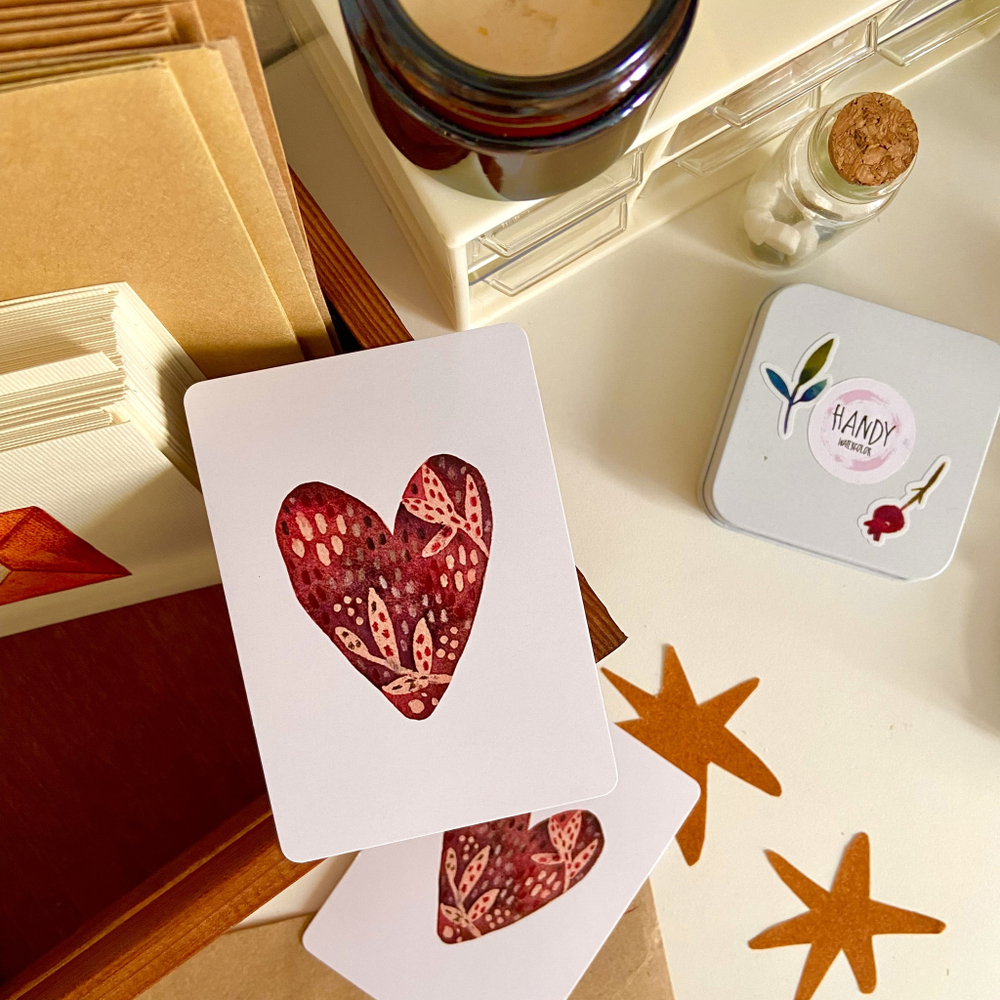 карточка «сердечко» 🤍🌸