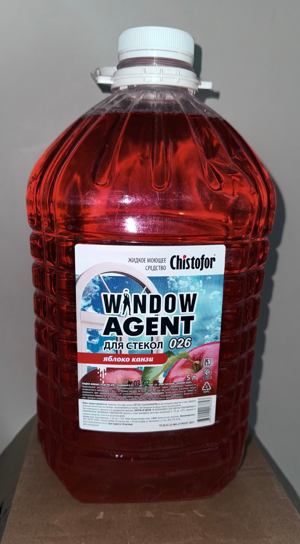Стеклоочиститель Chistofor Window Agent 026 Simple Яблоко Канзи 5л. ПЭТ