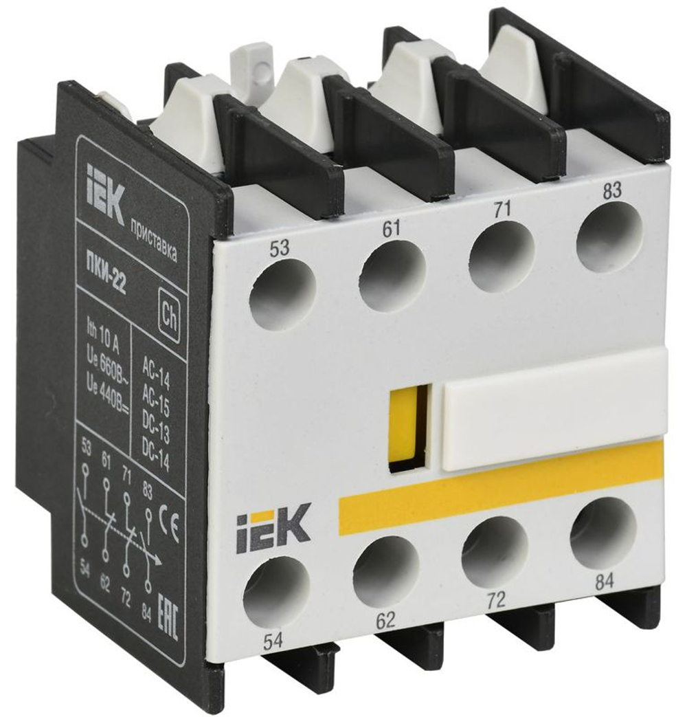 Приставка контактная ПКИ-22 доп. контакты 2НО+2НЗ KARAT IEK KPK10-22