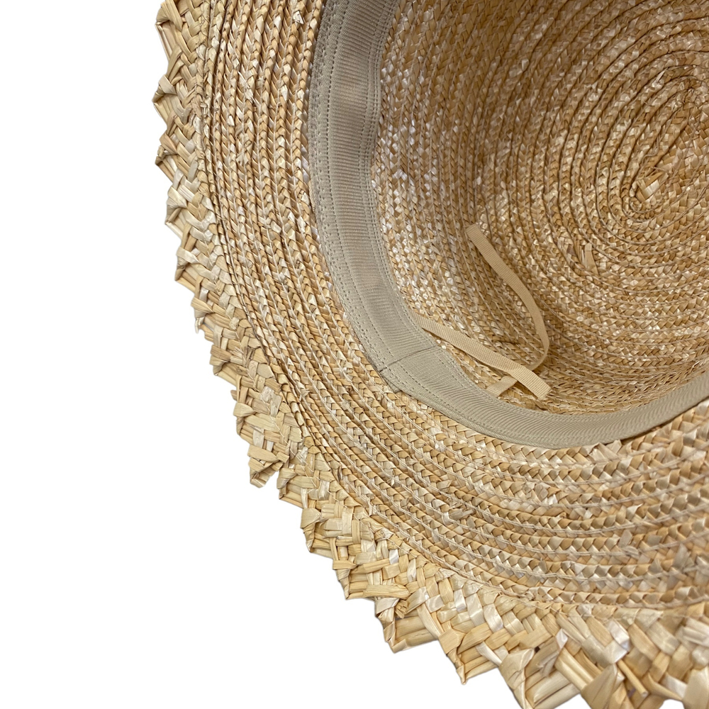 Канотье с тонкой черной лентой