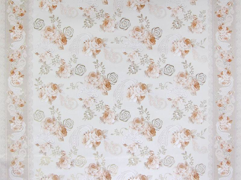 Клеенка столовая DEKORAMA 140см*20м "Розы на молочном"
