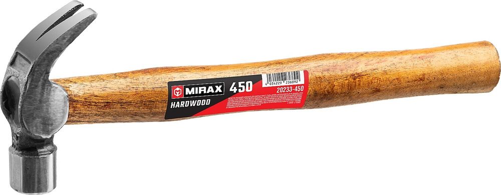 Кованый молоток-гвоздодёр MIRAX 450 г