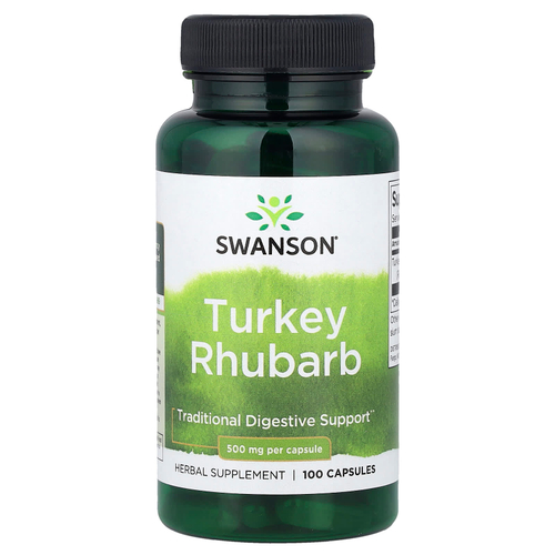 Swanson Vitamins, Ревень индейки, 500 мг, 100 капсул
