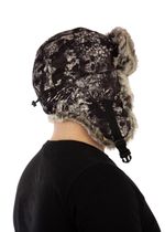 Шапка-ушанка (алова, серый шельф)