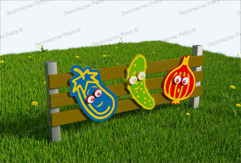 Забор уличный из экопластика Огородный, секция 1490х400 мм