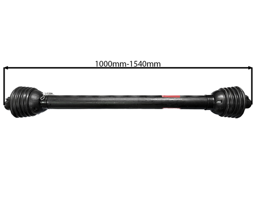 Вал карданный (усиленный) 6 х 8,(L=1000-1540) крест. 28x73 , профиль - треугольник, с кожухом