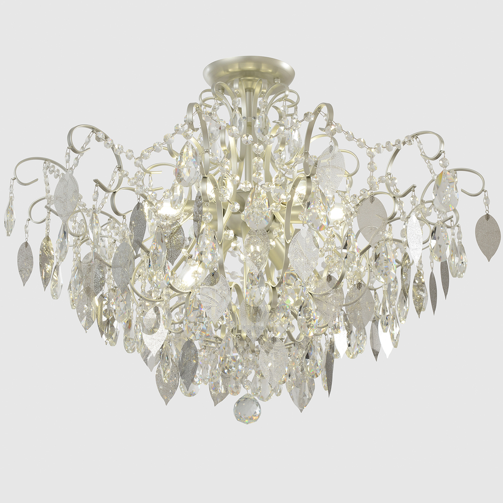 Светильник потолочный Crystal Lux ESMIRALDA PL9 SILVER