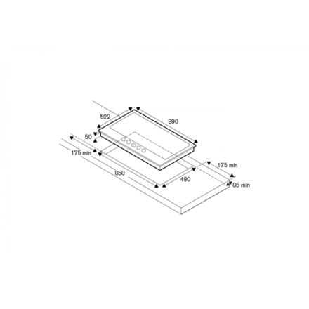 Газовая варочная панель Bertazzoni P905CMODX
