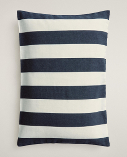 Zara Home наволочка декоративная из хлопка, синий, в полоску, 40x60 см