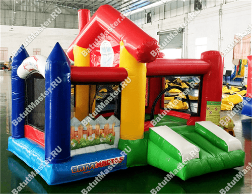 Детский надувной батут "Домик в деревне" 3.5*2.5*2.2 м