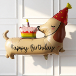Фольгированный шар-фигура «Happy Birthday. Такса в колпаке», 109 см