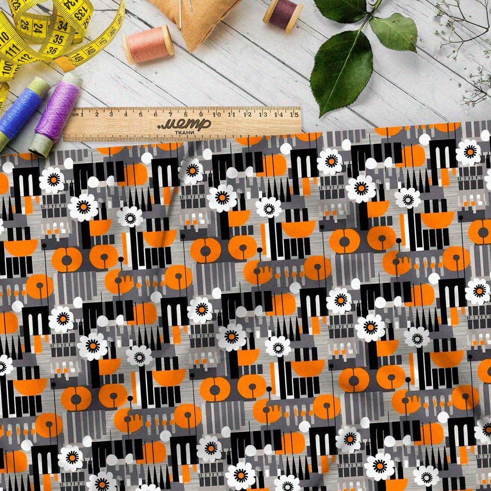 Ткань премиум дюспо цифровая эклектика