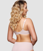 Бюстгальтер-балконет на косточках с мягкими трехразрезными чашками (Размер: 90G) (Цвет: пудровый)