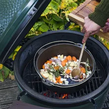 Чугунная кастрюля с крышкой, 5.2 л, 27 см, Big Green Egg
