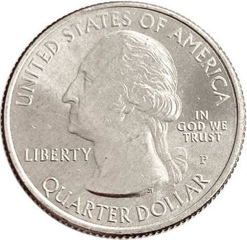 25 центов (1/4 доллара, квотер) 2019 США «Резерват им. Франка Черча» (P) (50-й парк)