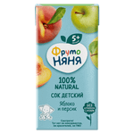ФрутоНяня сок ЯБЛОКО-ПЕРСИК 0,2/18