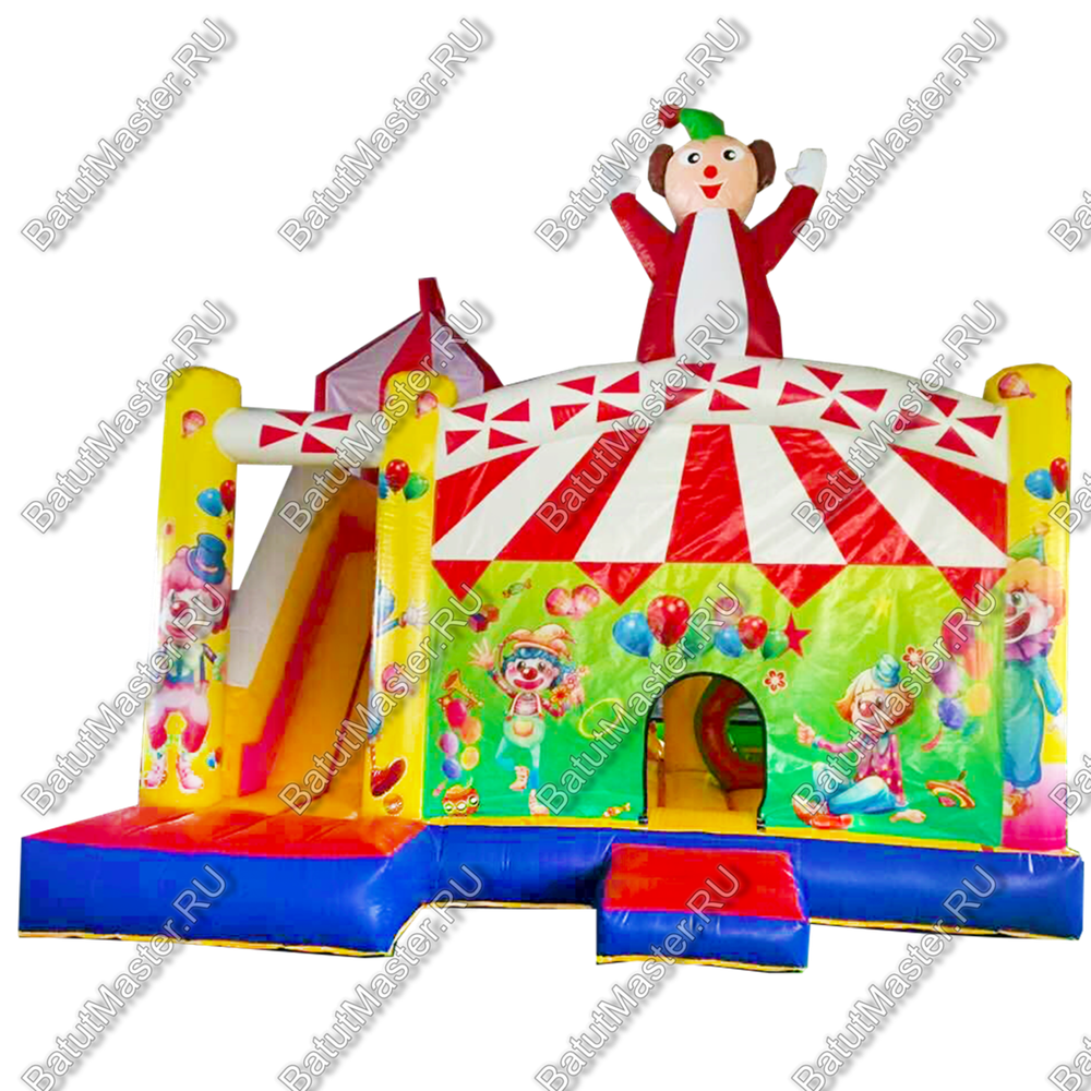 Коммерческий надувной батут "Цирковая жизнь" 5.5*5*35 м