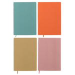 Записная книжка Basir на резинке, формат А5, обложка-кожезаменитель, 21*14,3 см, 80 листов, 4 цвета ассорти