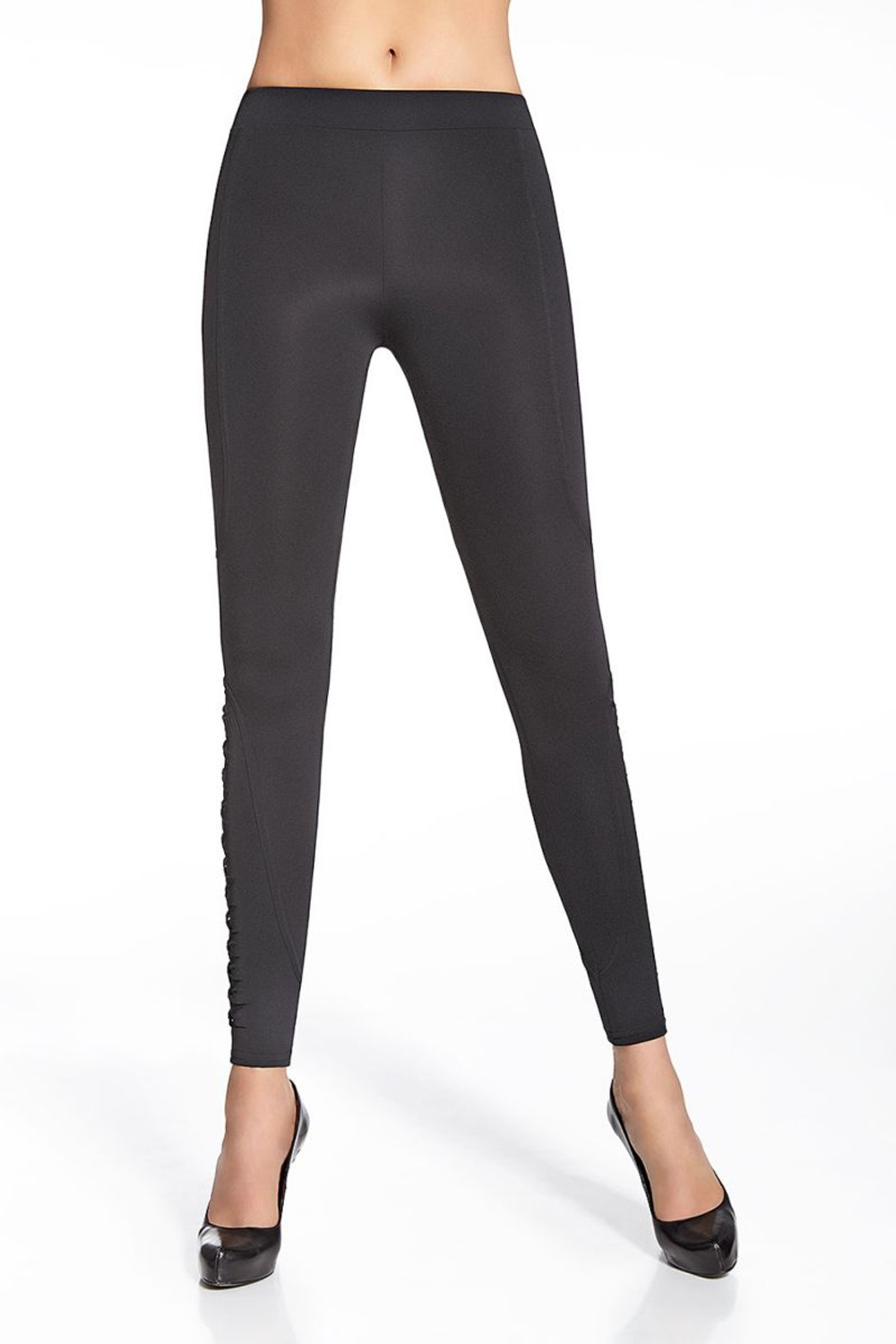 Фантазийные легинсы с кружевными вставками Stella (Размер: M) (Цвет: черный)