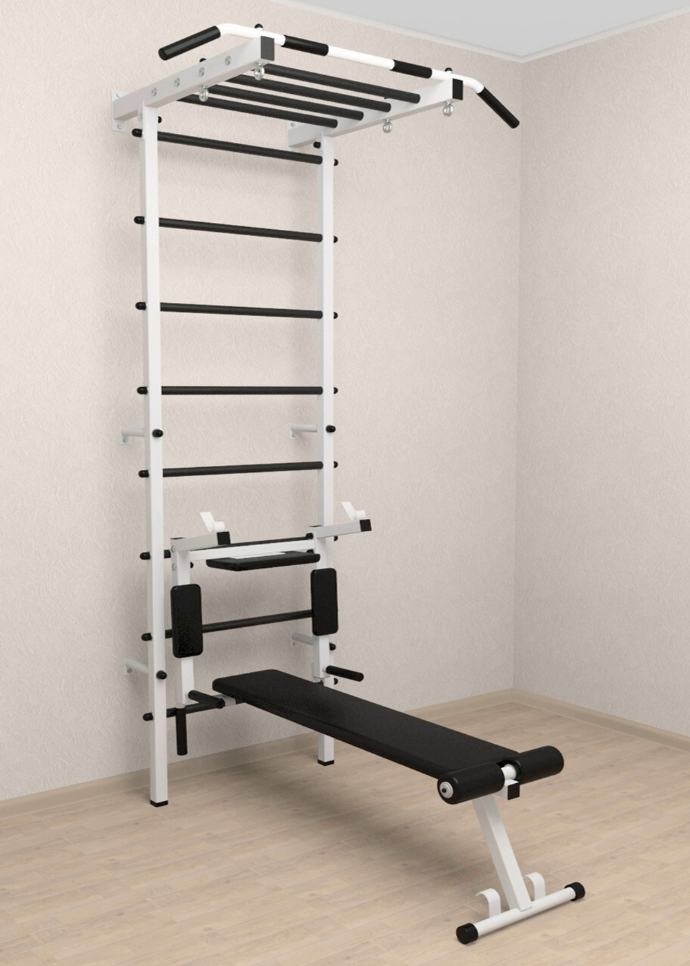 Шведская стенка Sv Pro рукоход 854 (Турник Pro рукоход/Брусья/стойка/Скамья)