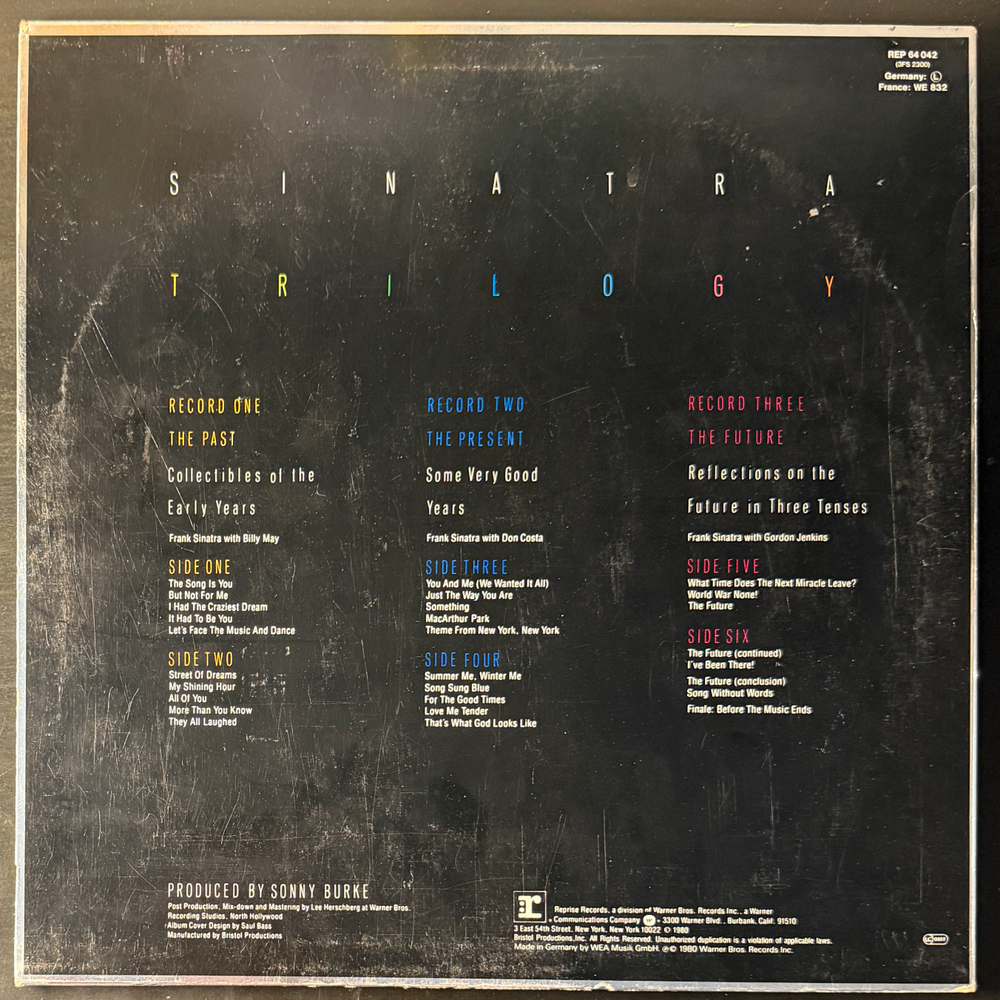 Frank Sinatra ‎– Trilogy: Past, Present & Future 3LP (Франция 1980г.)