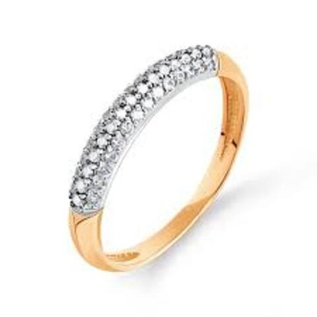 Кольцо из золота с фианитами