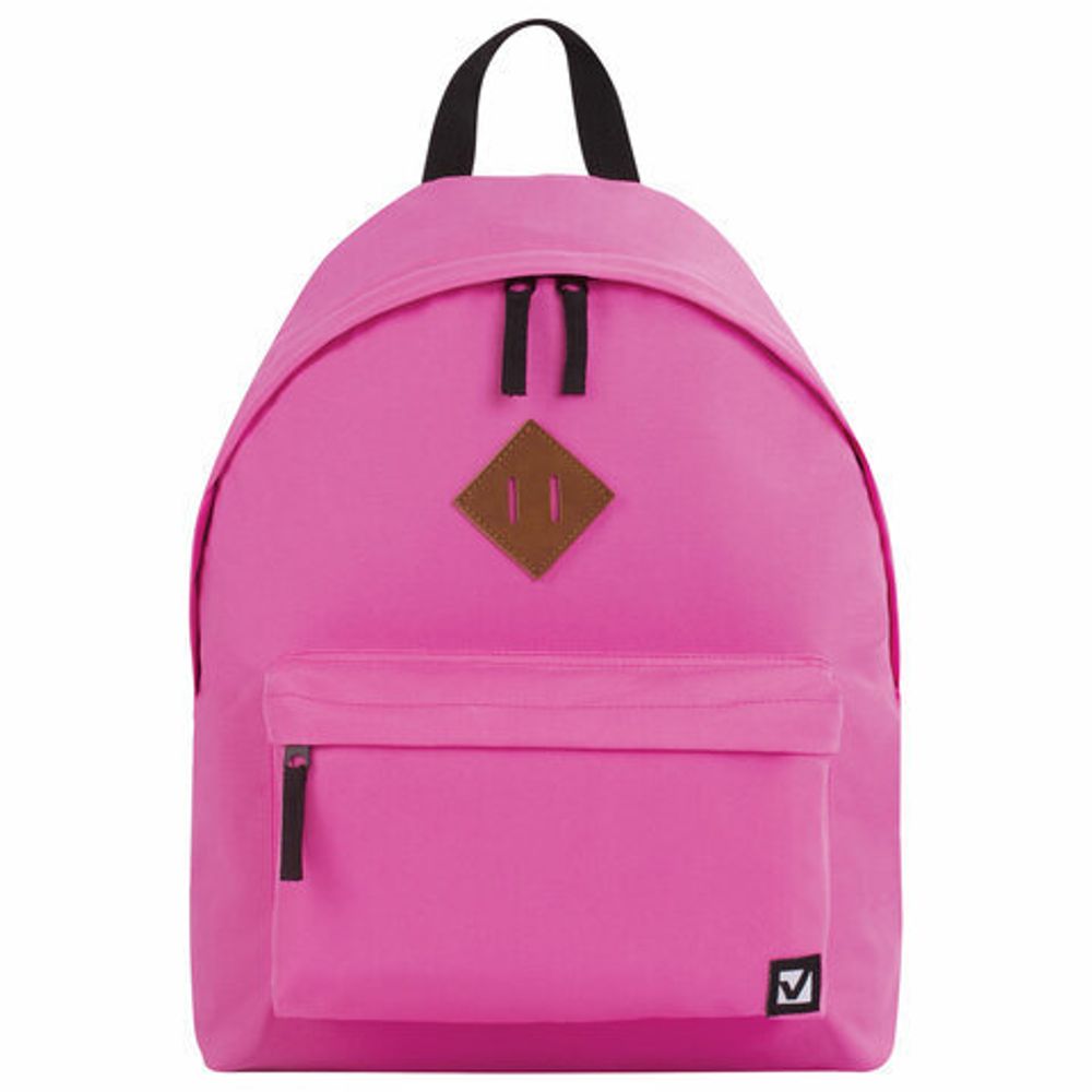 Рюкзак BRAUBERG, универсальный, сити-формат, один тон, розовый, 20 литров, 41х32х14 см, 228843