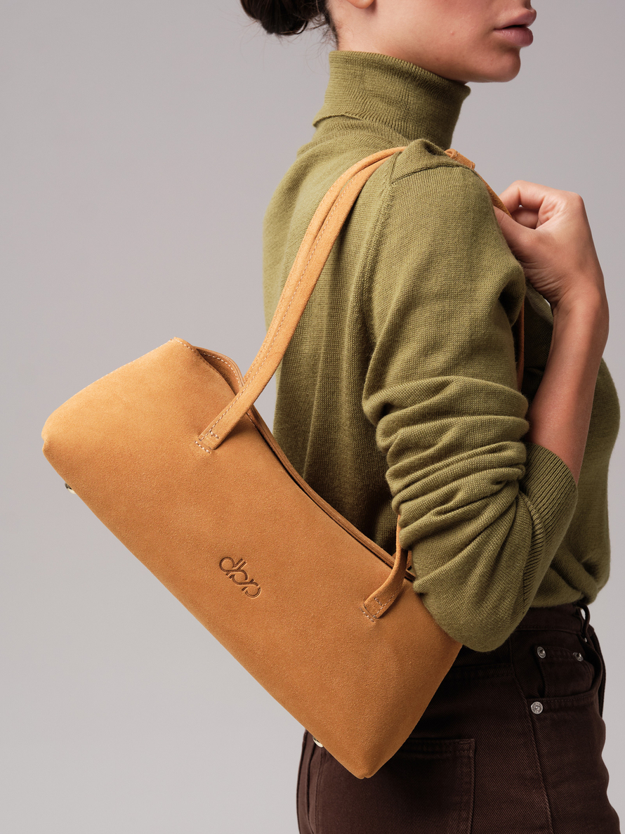 Женская замшевая сумка DBR 31127 светло-желтый