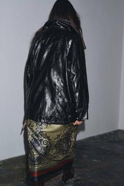 ZARA КУРТКА С БЛЕСТЯЩЕЙ ОТДЕЛКОЙ — ZW COLLECTION, ЧЕРНЫЙ