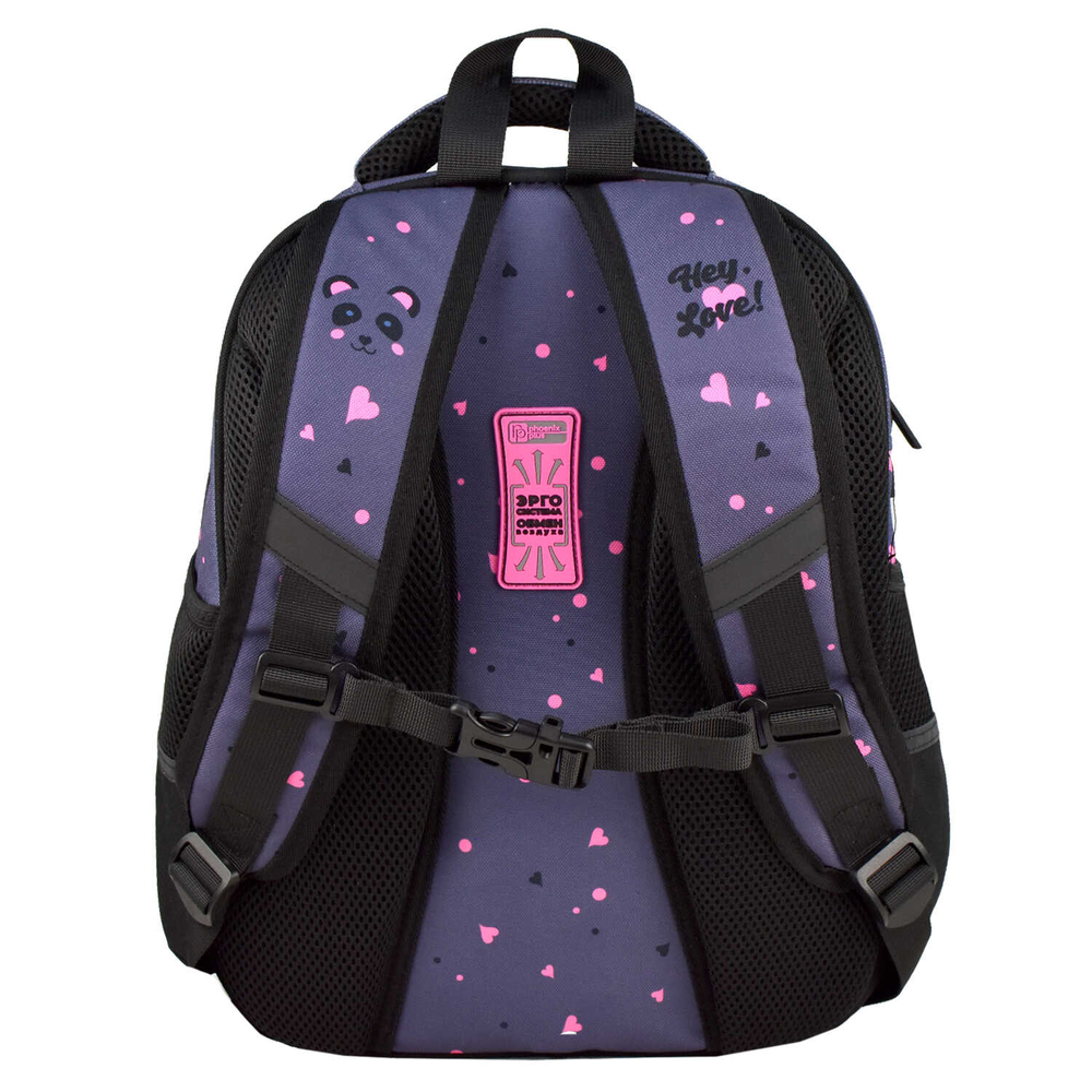 Ранец школьный, Феникс+, 27,5x37,5x14,5 см, полиэстер, ЭВА-панель, сублимационная печать, цветной светоотражающий рант, 1 отделение (-я)