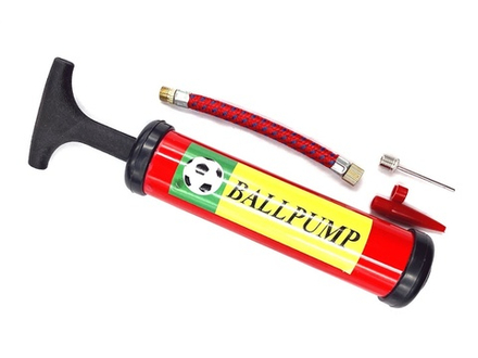 Ручной насос для накачивания мячей :8":  (Красный)
