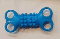 Игрушка для собак Кость из резины ЧК 12см Синяя