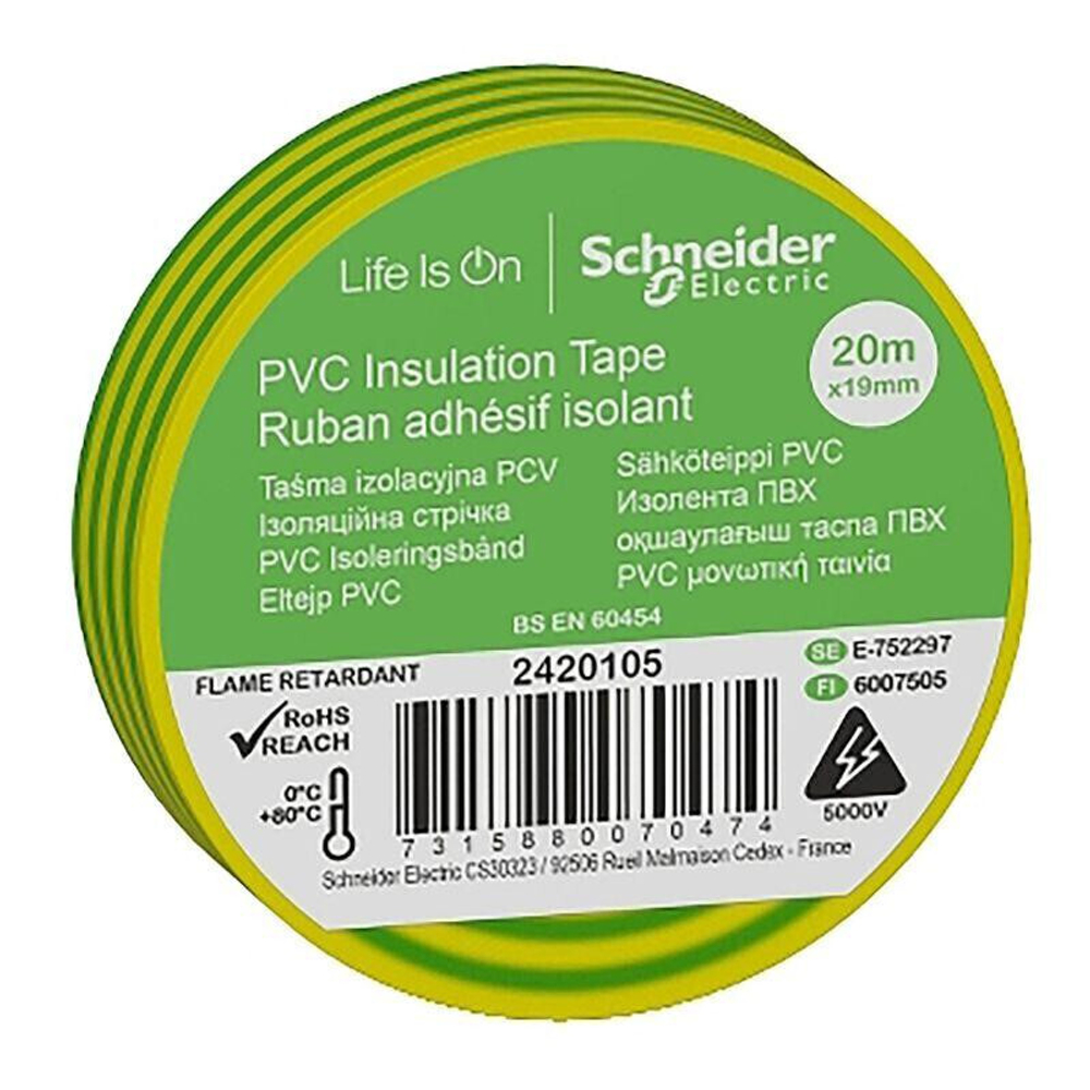 Изолента Schneider Electric ПВХ  IMT38205 19 мм 20 м