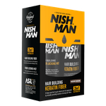 NISHMAN HAIR BUILDING KERATIN FIBER & LOCKING MIST SPRAY SET, MEDIUM BROWN - Загуститель для коричневых волос 2в1