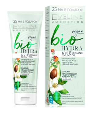 EVELINE.bio HYDRA–ГЛУБОКО УВЛАЖНЯЮЩИЙ КРЕМ-ГЕЛЬ ДНЕВНОЙ серии Bio, 75мл